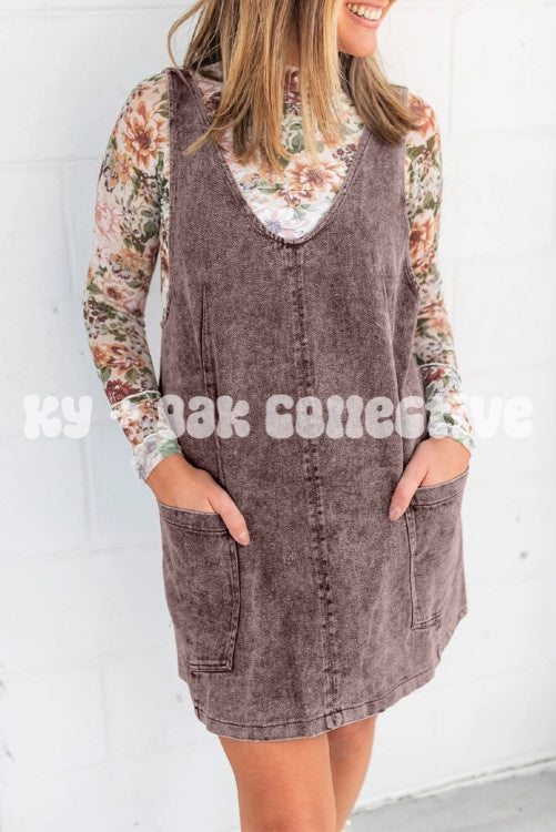 Vintage Washed Denim Mini Dress