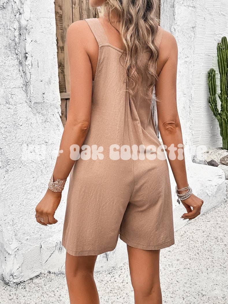 Tan Romper w/ Adjustable Straps - RTS