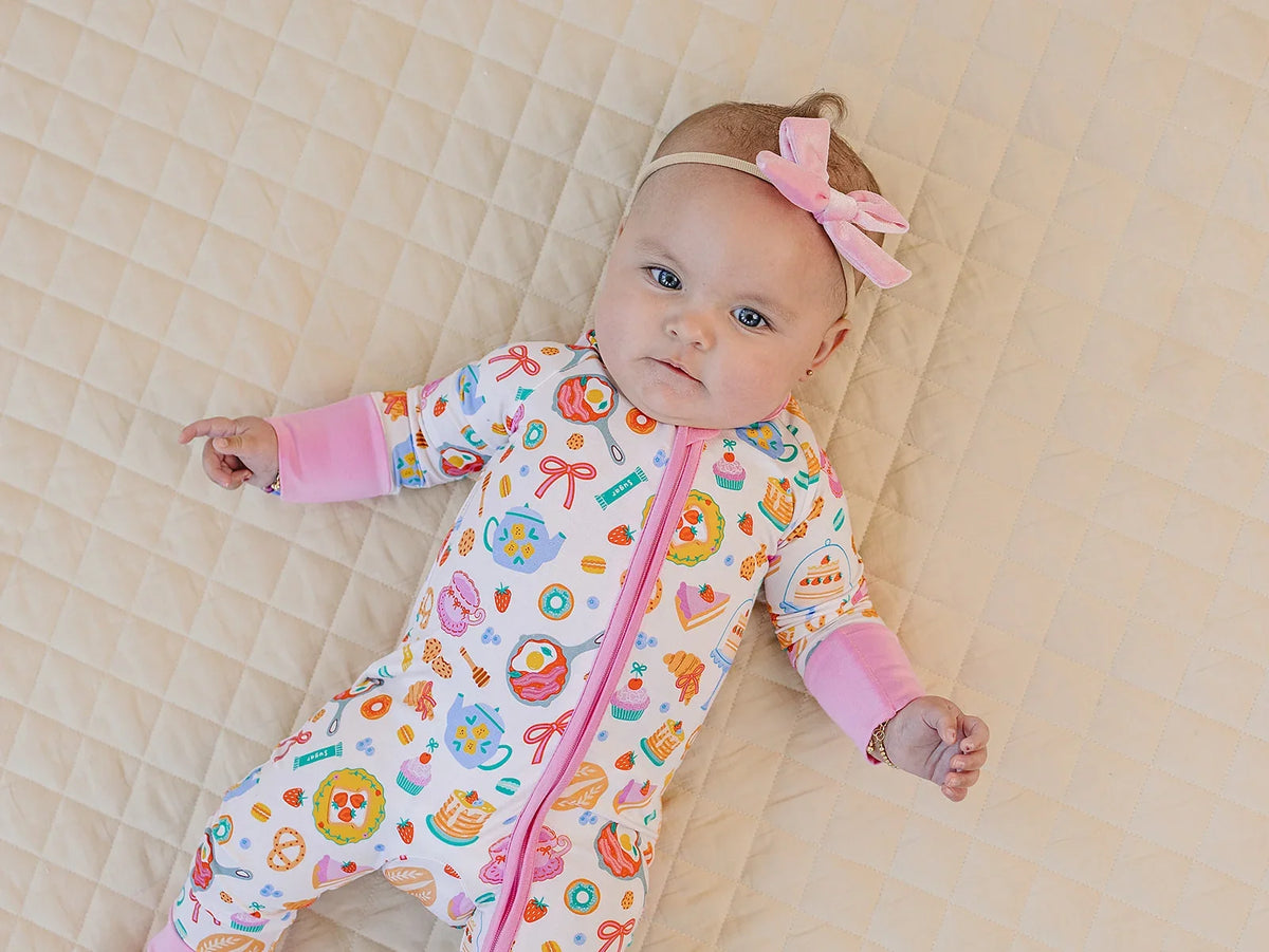 Bamboo Zip Romper | Breakfast Whimsy