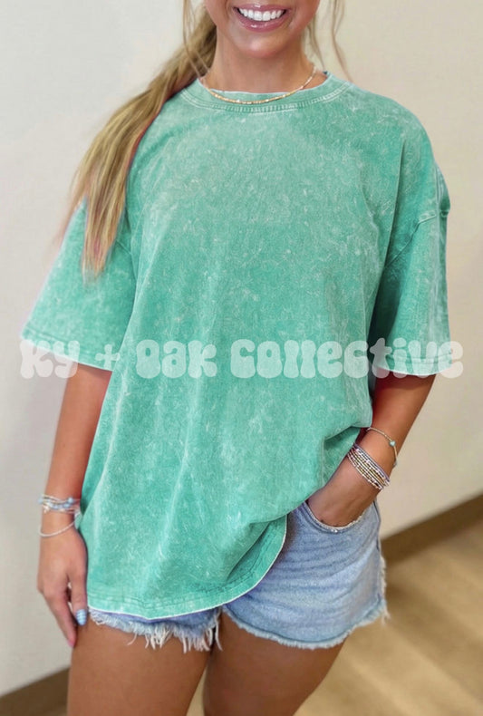 Oversized Mineral Wash Tee - Multiple Color Options