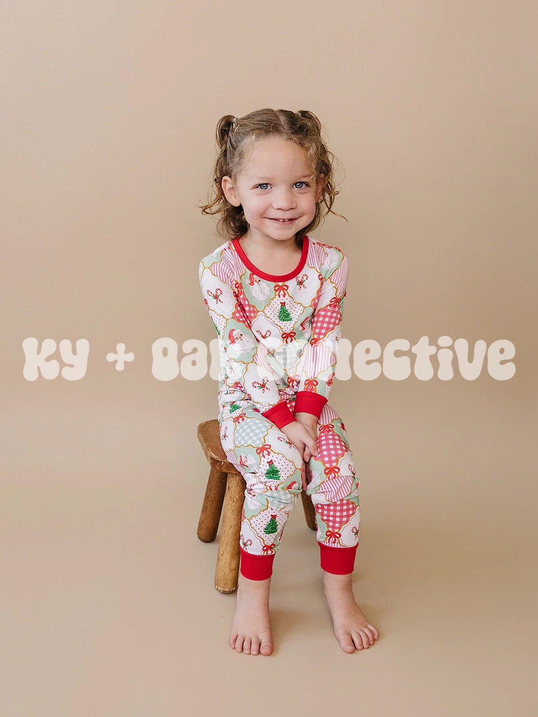 Bamboo Two Piece Set | Santa Patchwork