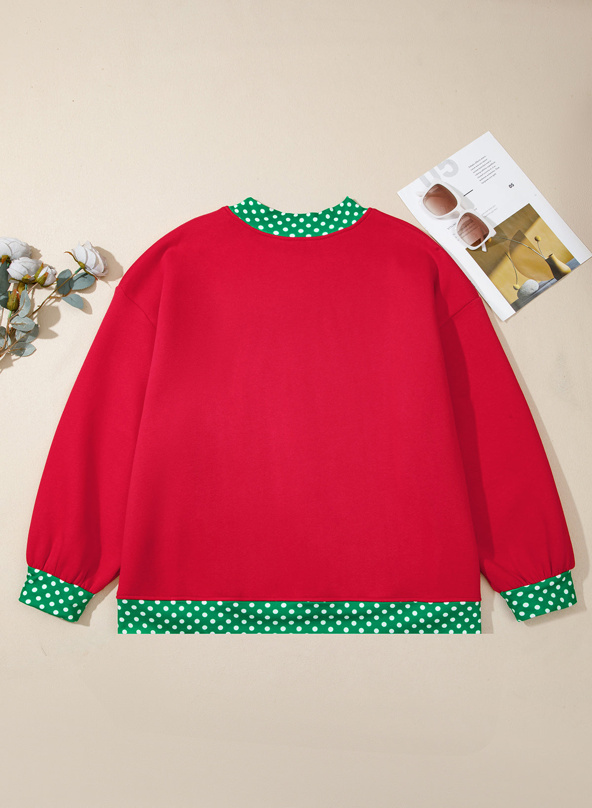 Polka Dot Accents Sweatshirt