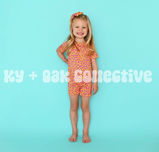 Bamboo 2 Piece Short Set | Leopard