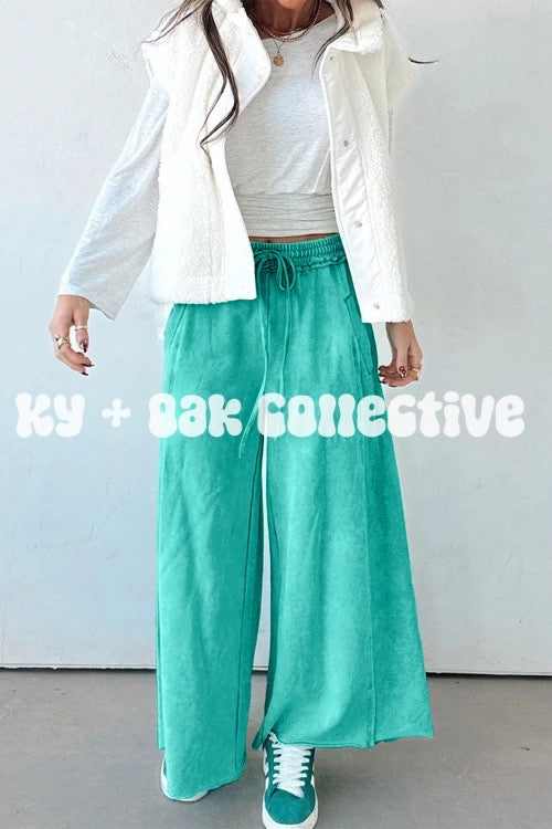 Sea Green Mineral Wash Flares