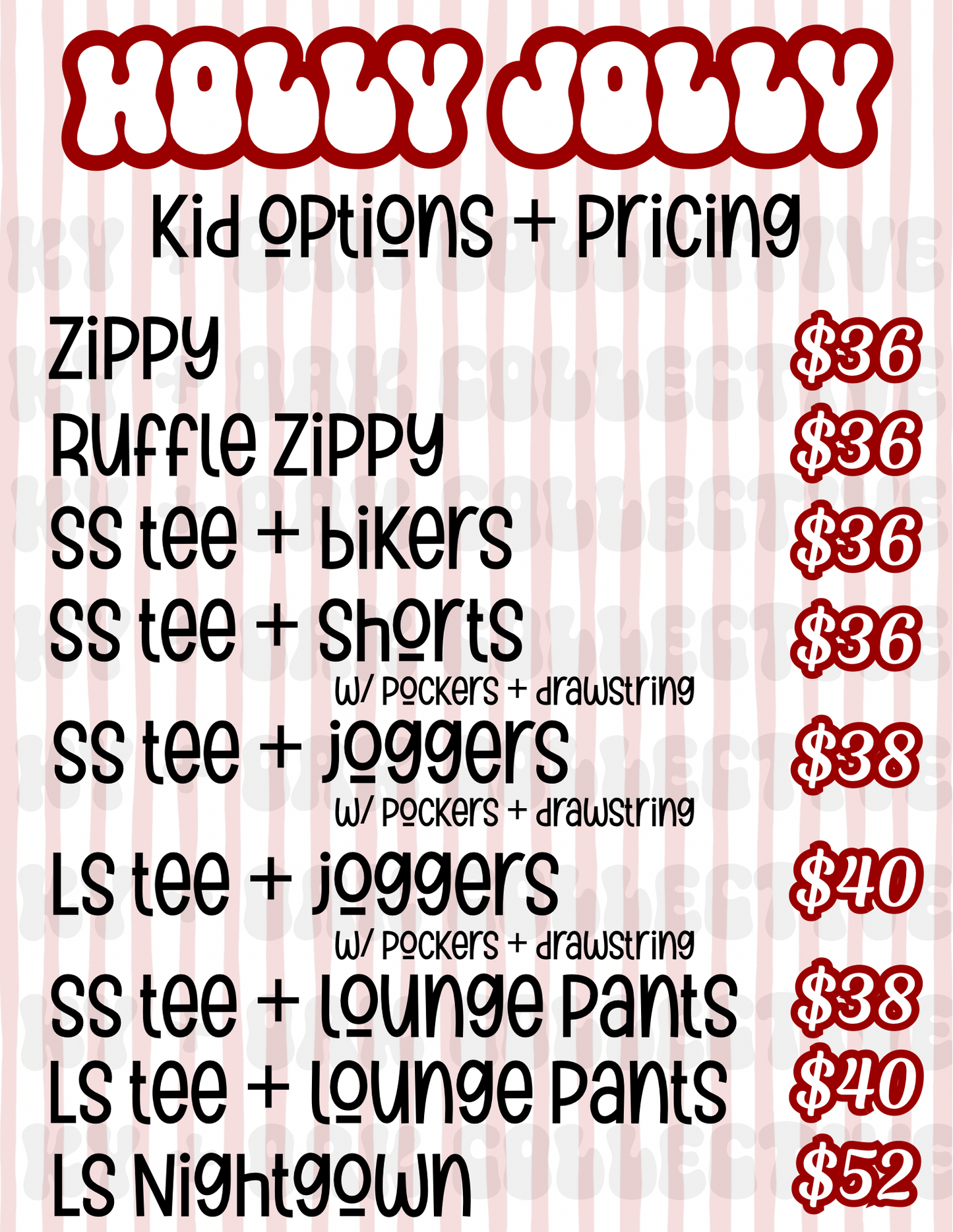 Holly Jolly Bamboo Preorder - Kids