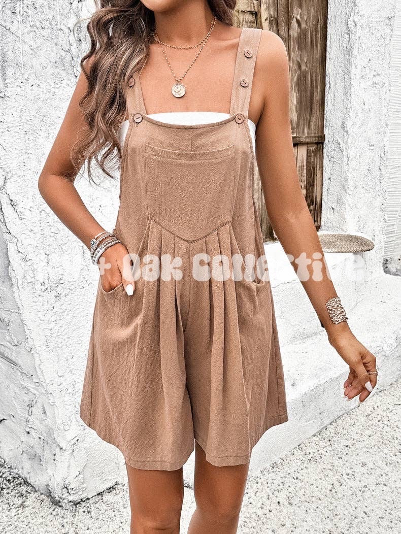 Tan Romper w/ Adjustable Straps - RTS