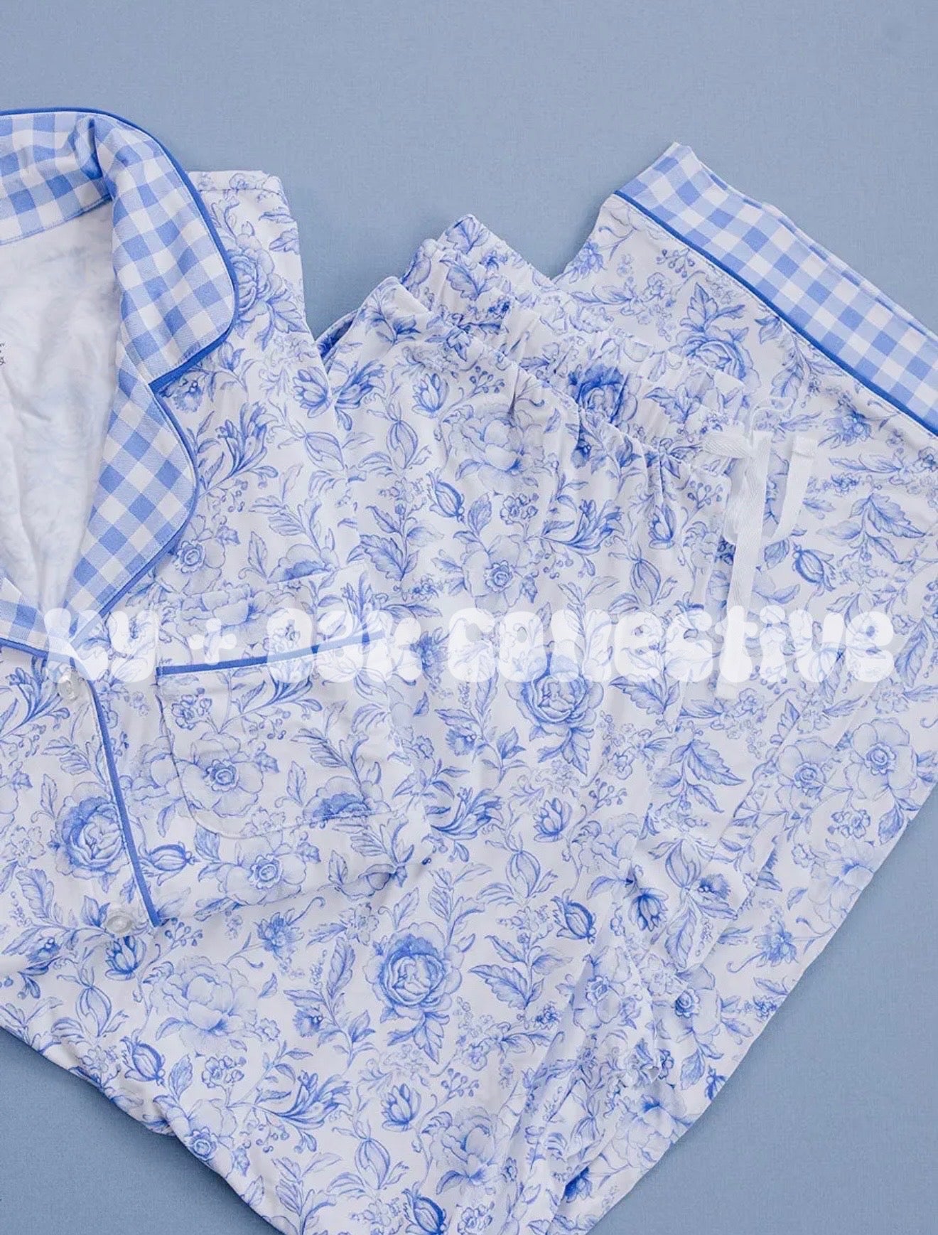 Bamboo Women's Pajamas | Blue Timeless Floral
