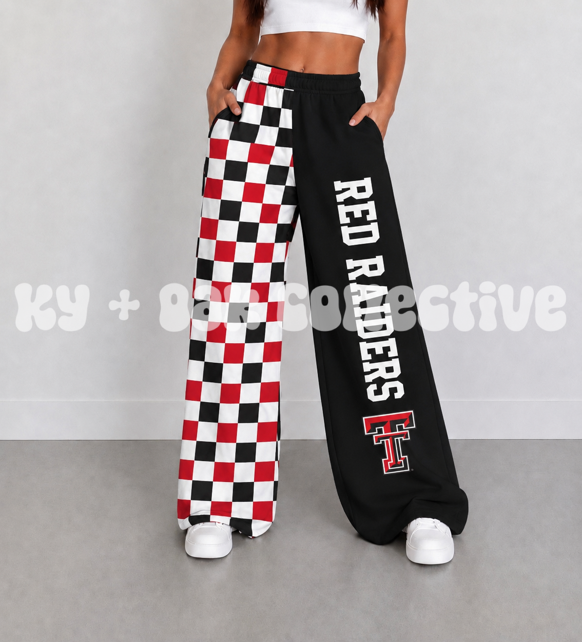 Custom Team Ribbed Wide Leg Pants