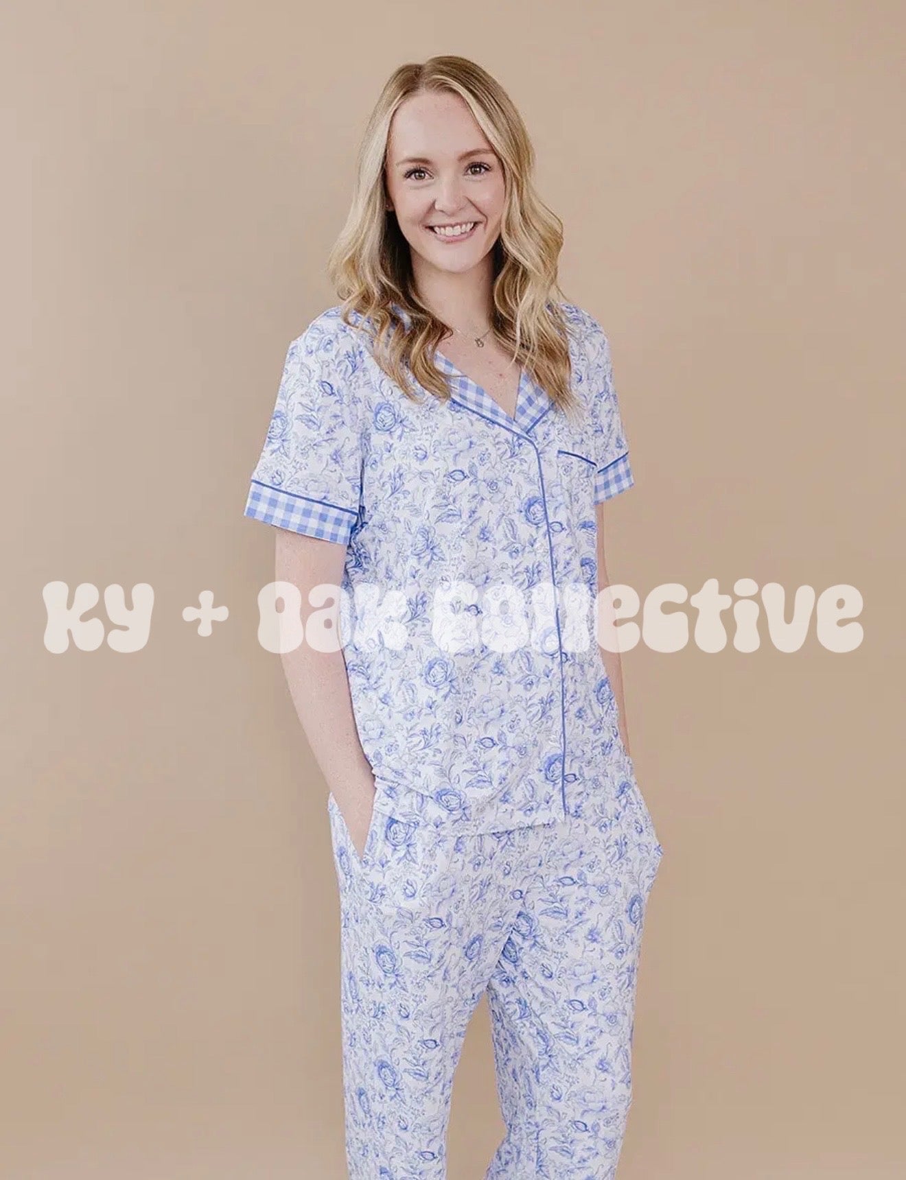 Bamboo Women's Pajamas | Blue Timeless Floral
