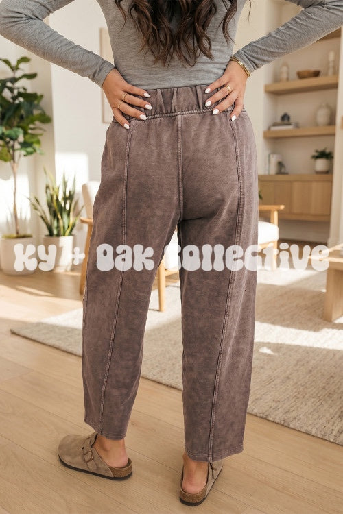 Coffee Mineral Wash Joggers