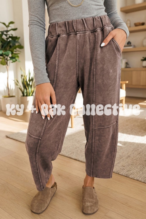 Coffee Mineral Wash Joggers