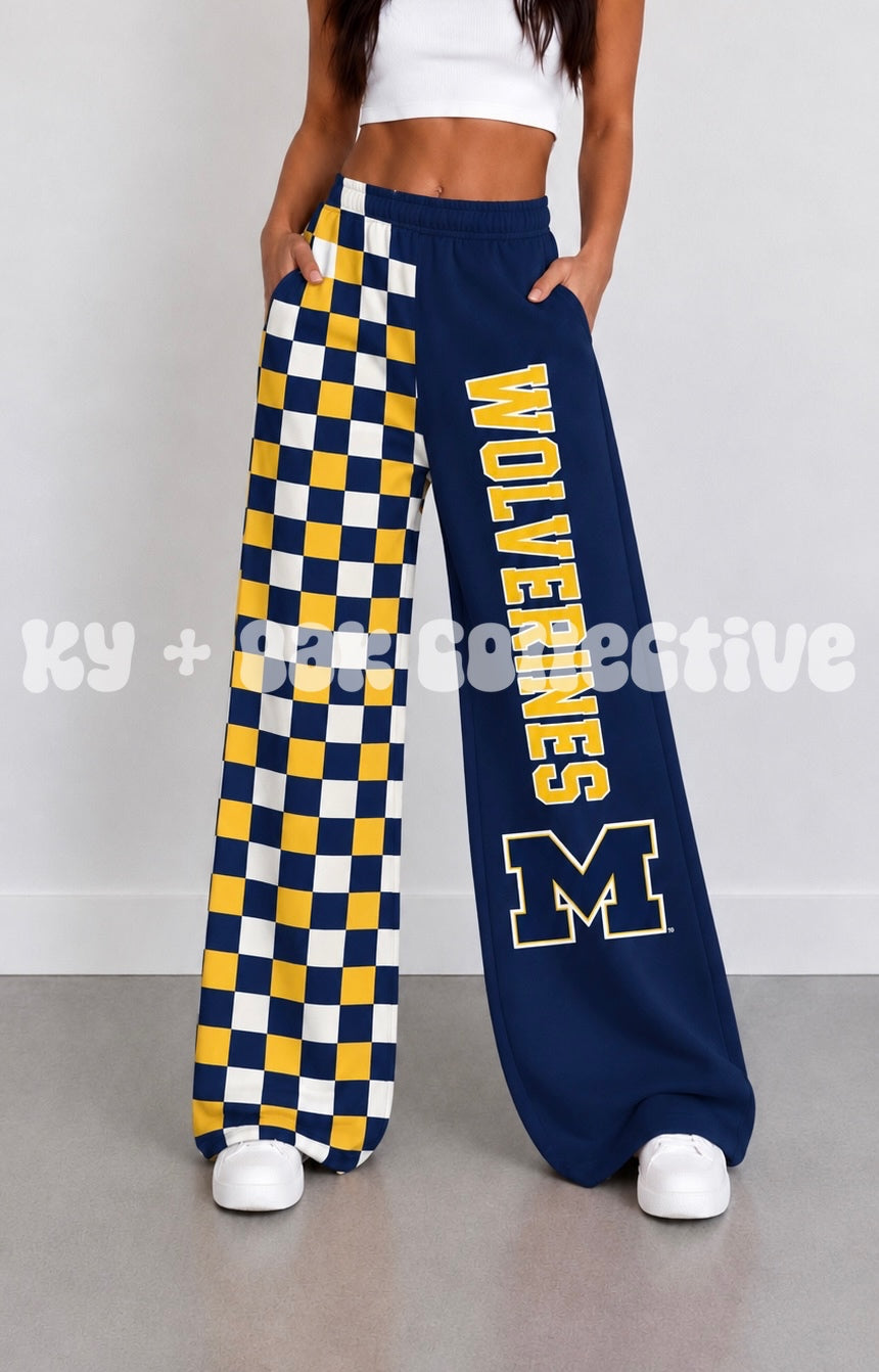 Custom Team Ribbed Wide Leg Pants