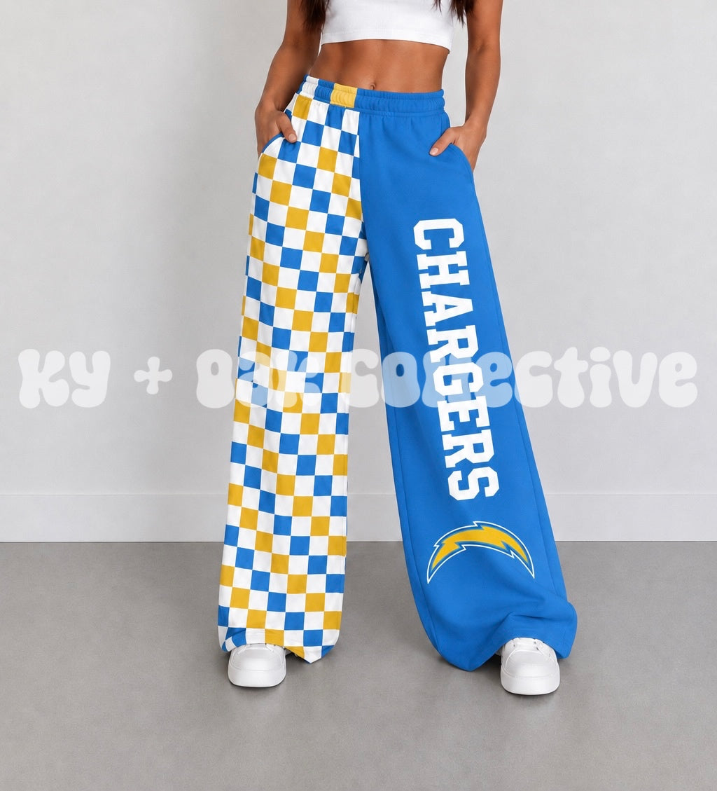 Custom Team Ribbed Wide Leg Pants