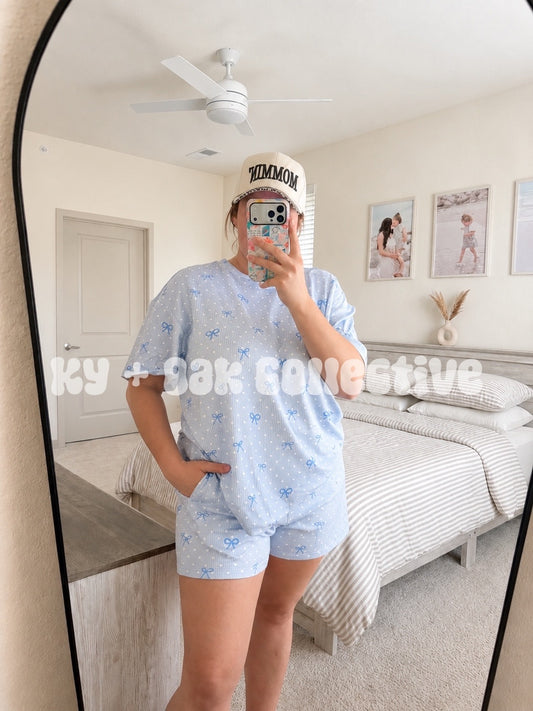 Urban Rib Blue Bow Lounge Set