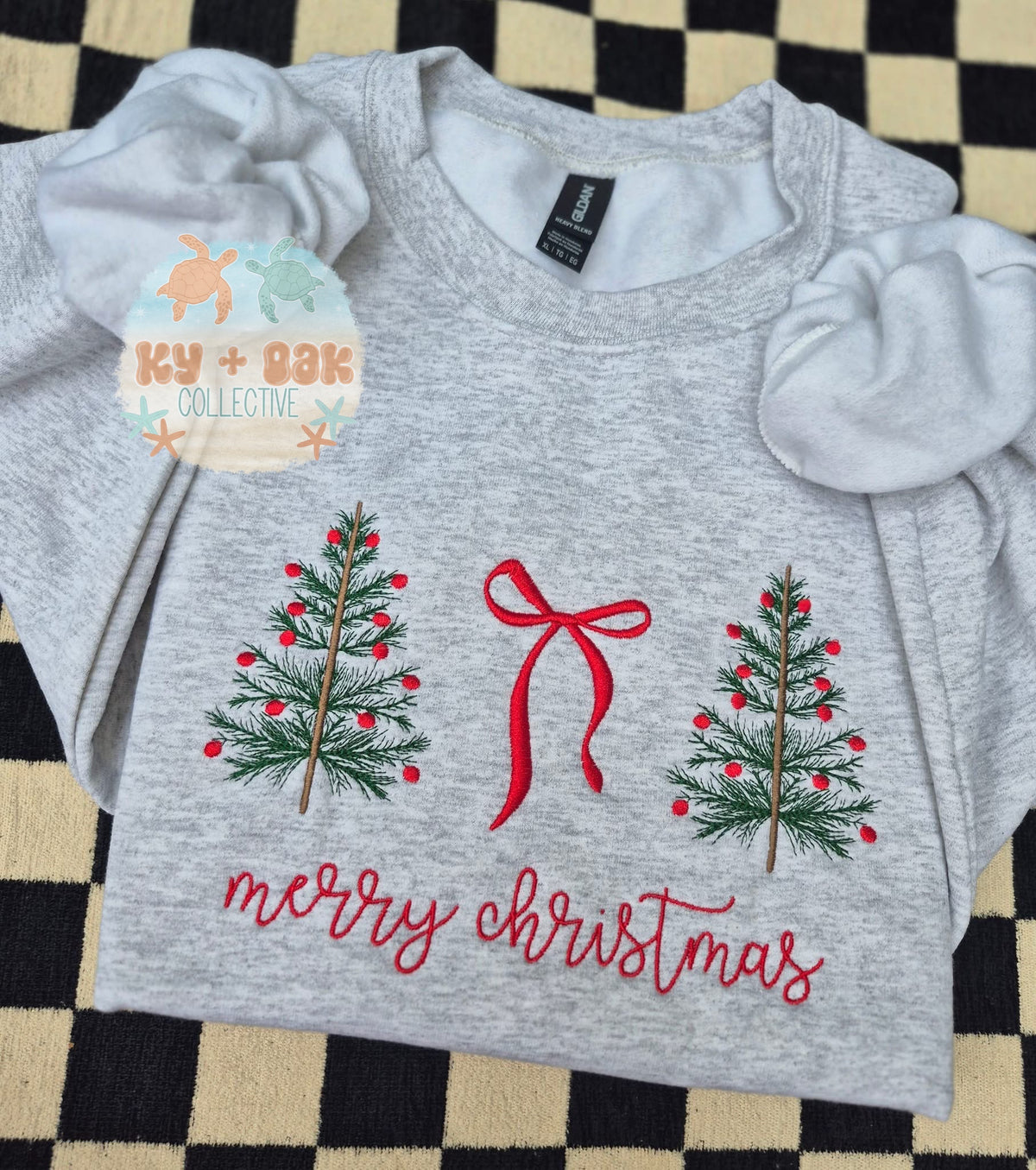 Merry Christmas Embroidered Crewneck
