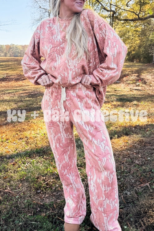 Pink Camo Long Sleeve + Pants Set