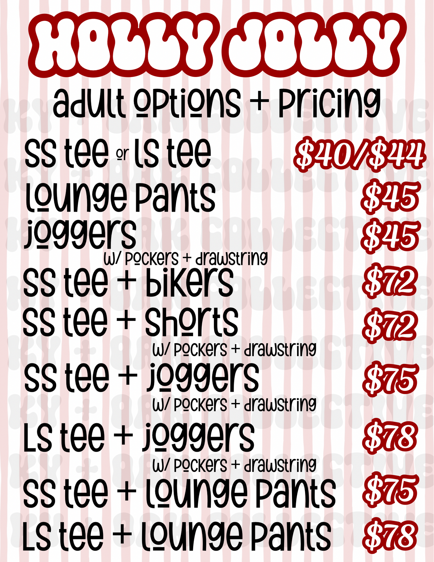 Holly Jolly Bamboo Preorder - Adults