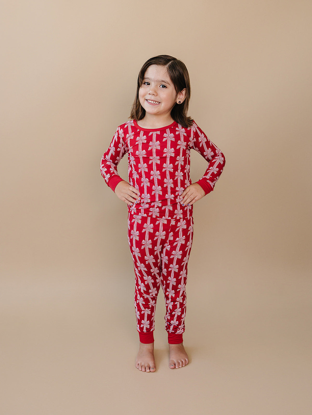 Bamboo Two Piece Set | Red Bows