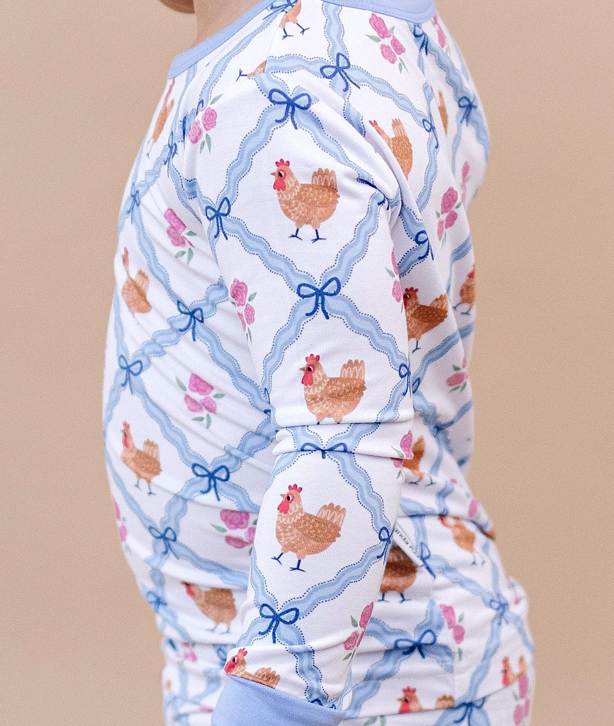 Bamboo Two Piece Set | Chickens & Flowers