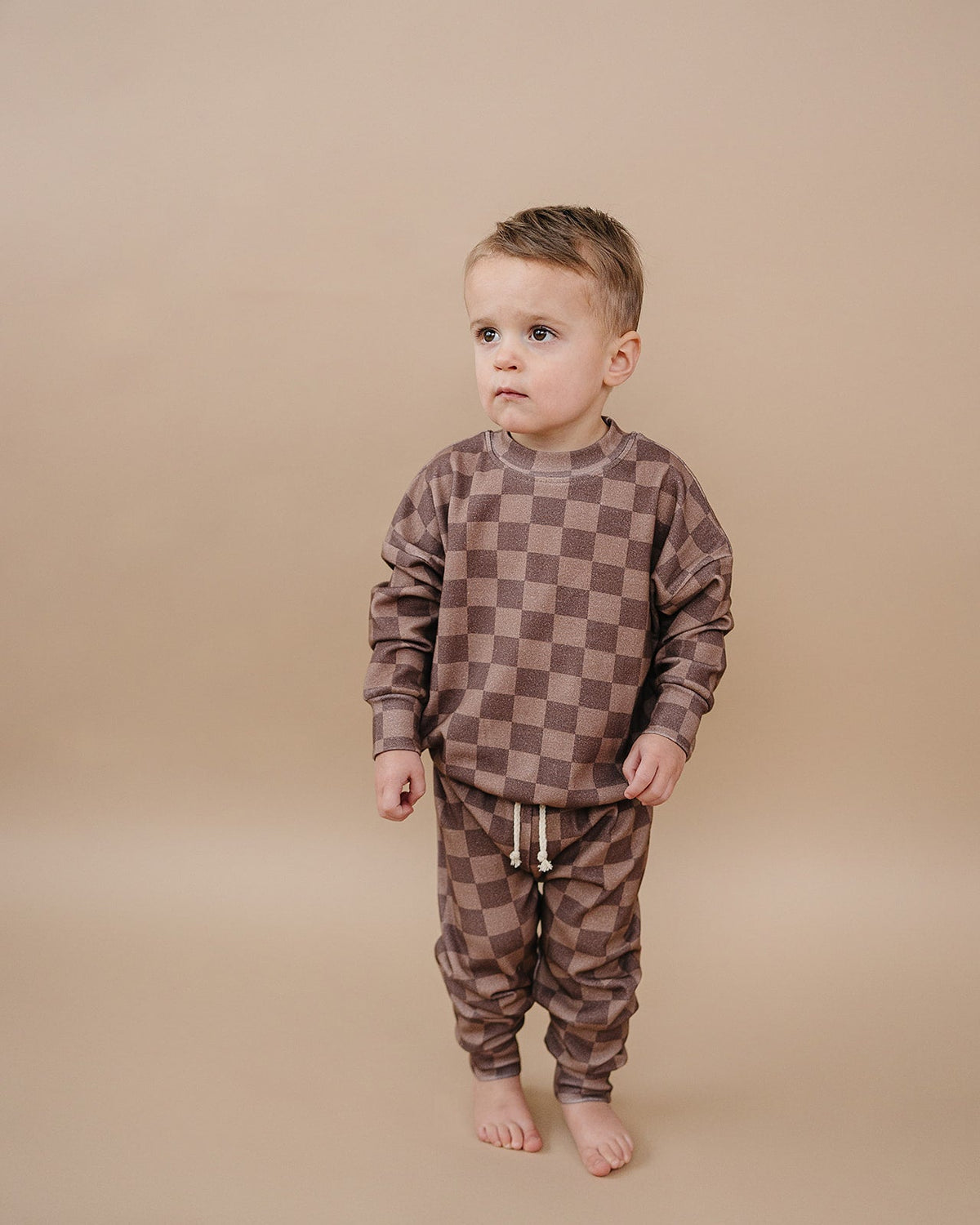 Jogger Set | Espresso Checkered