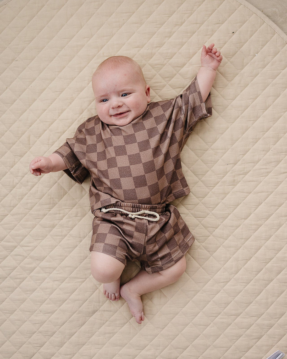 Shorts Set | Espresso Checkered