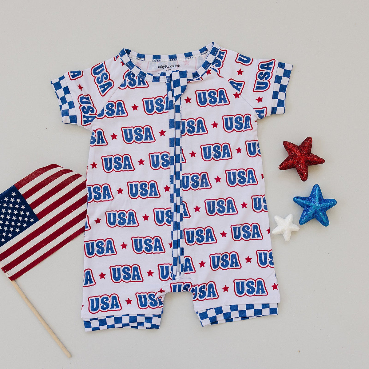Bamboo Shorty Romper | USA