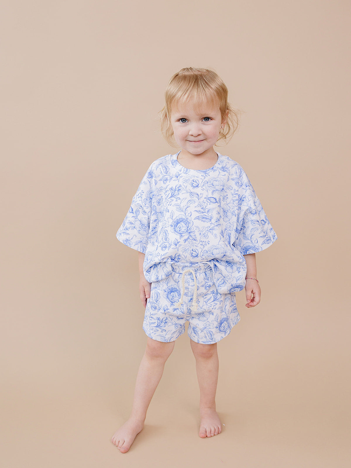 Shorts Set | Blue Flowers