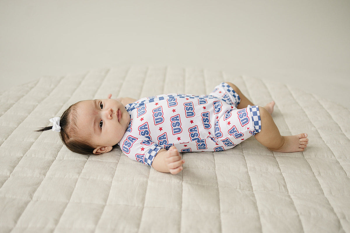 Bamboo Shorty Romper | USA