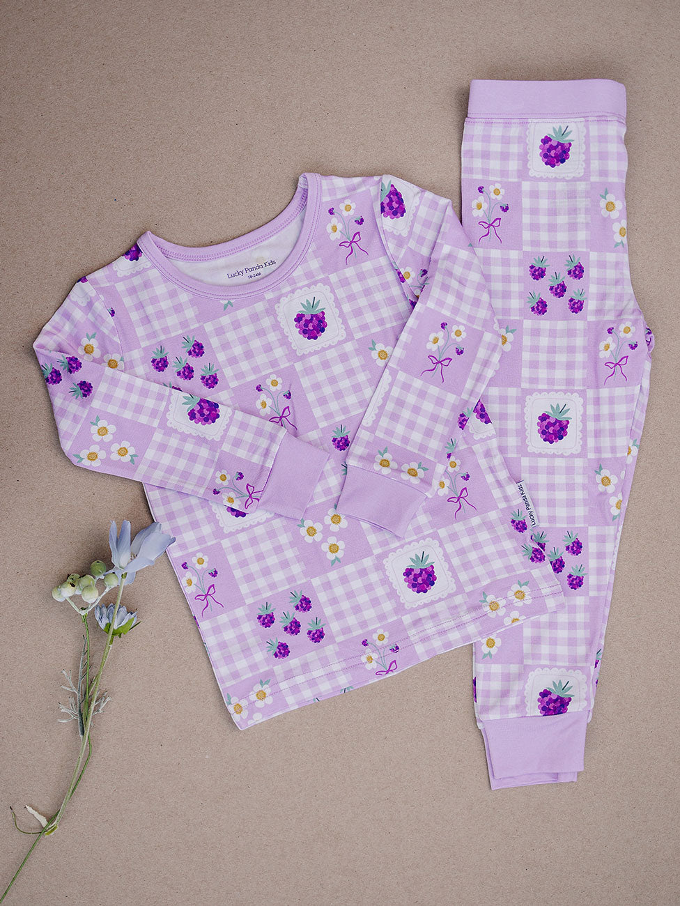 Bamboo Two Piece Set | Raspberry