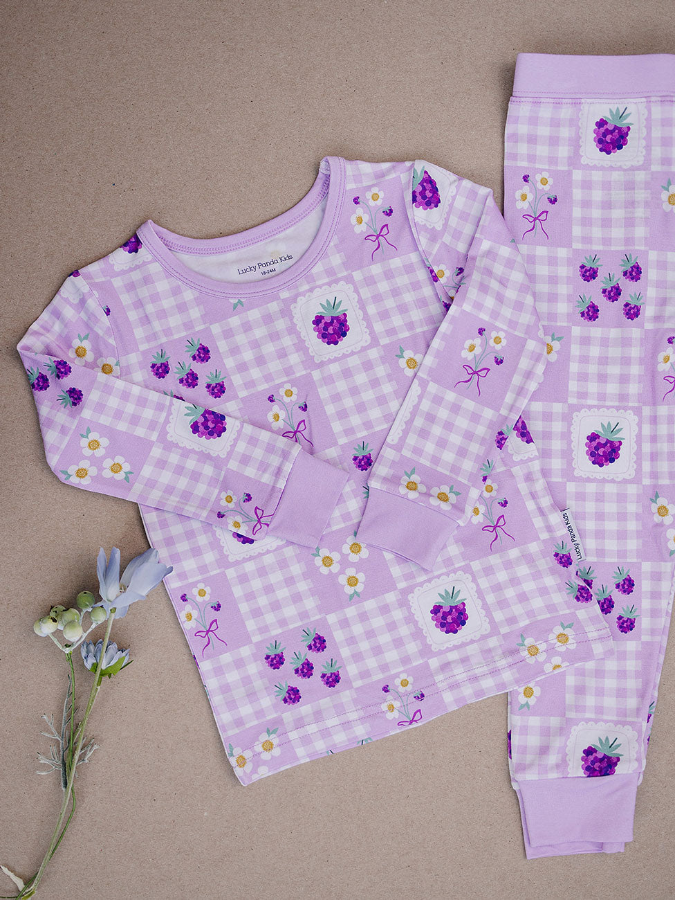 Bamboo Two Piece Set | Raspberry