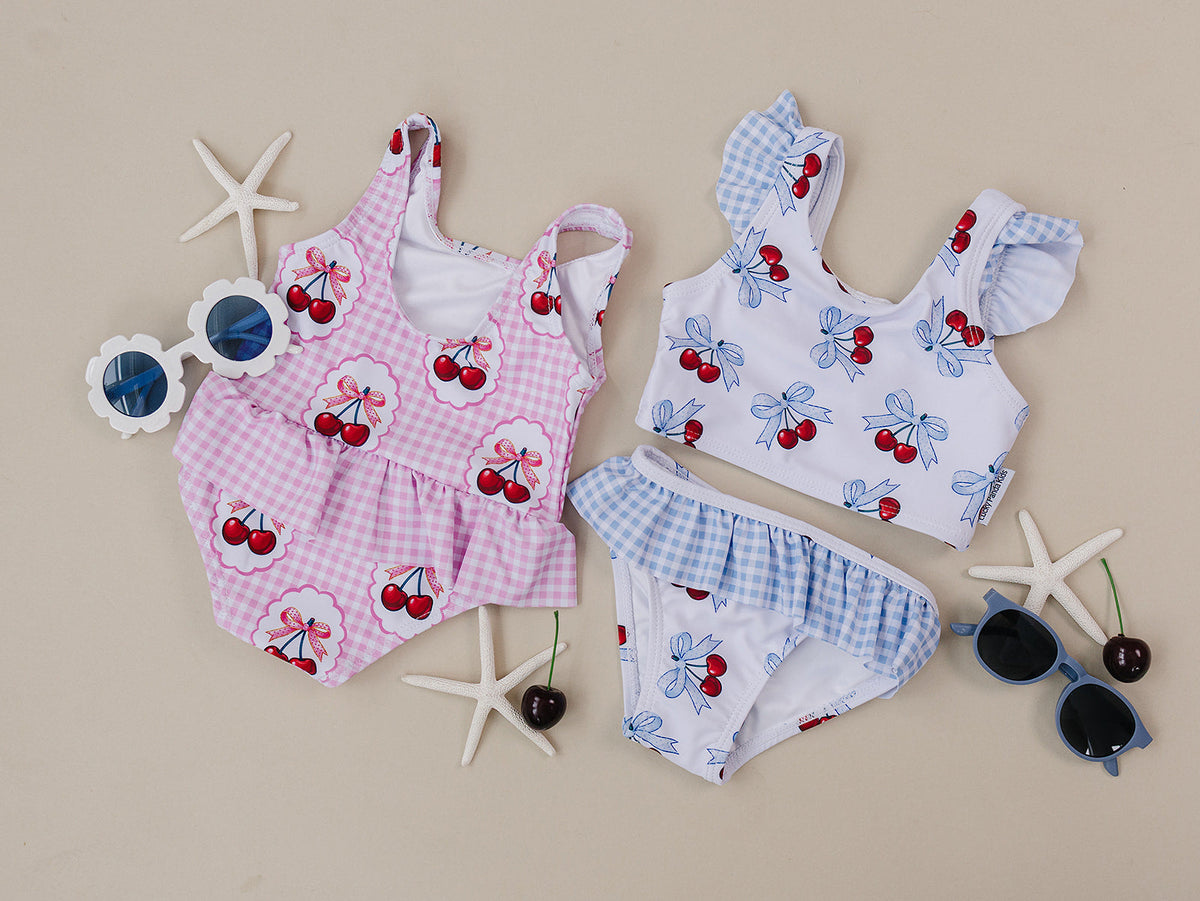 One Piece Swimsuit | Gingham Cherry