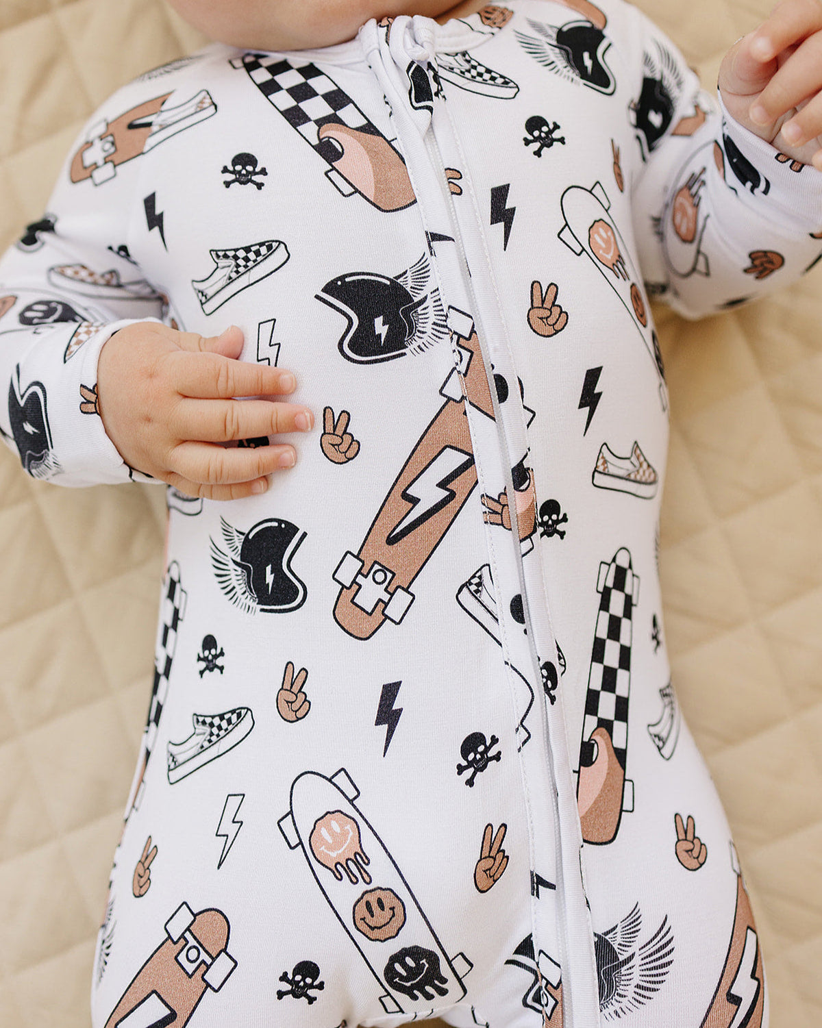 Bamboo Zip Romper | Sk8er