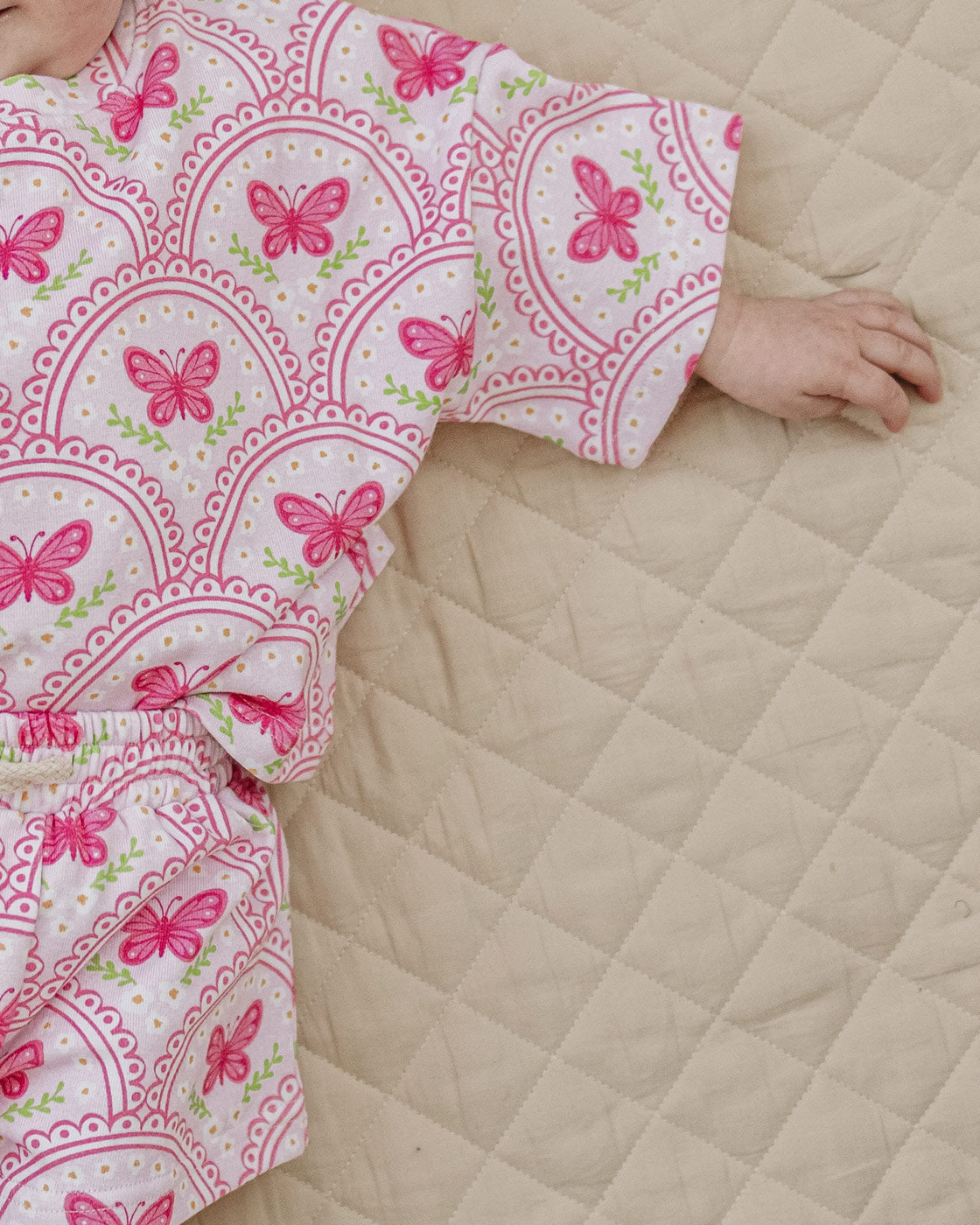 Shorts Set | Pink Butterfly