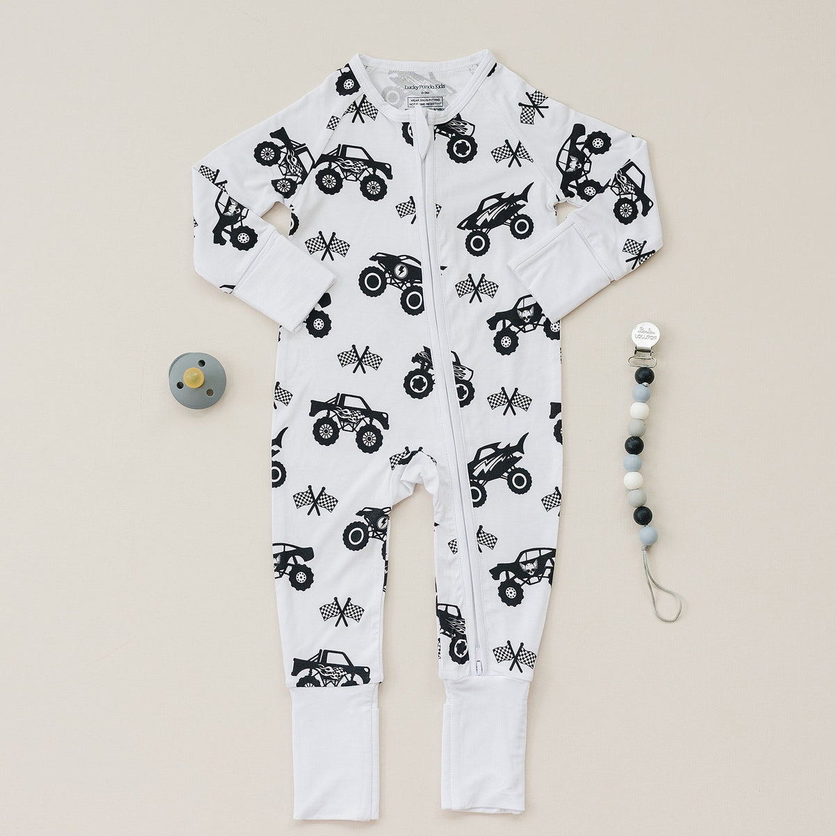Bamboo Zip Romper | Monster Blaze