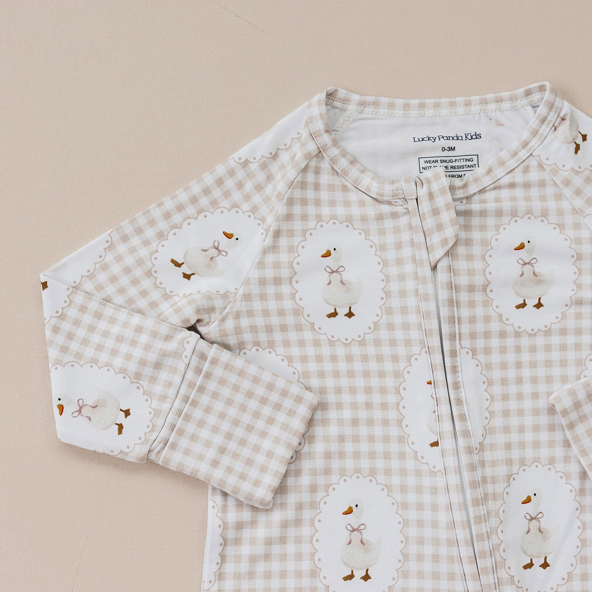 Bamboo Zip Romper | Gingham & Goose