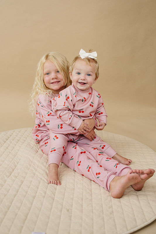 Jogger Set | Blush & Cherry
