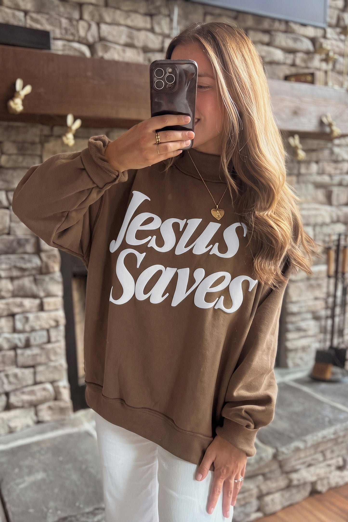 Jesus Saves Baggy Sweatshirt