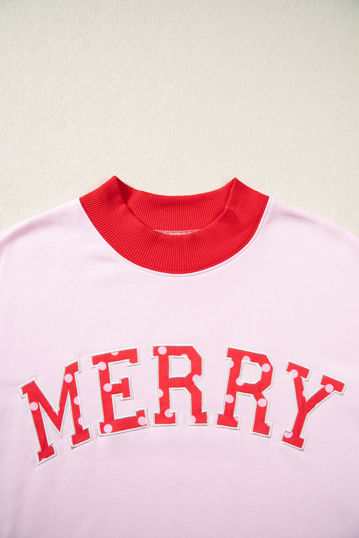 Polka Dot Letter Graphic Colorblock Sweatshirt