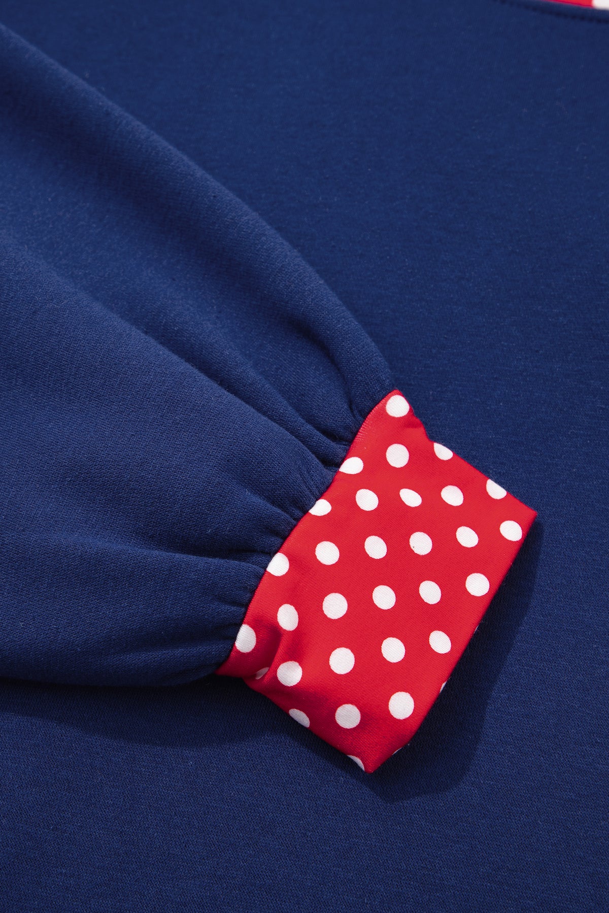 Polka Dot Accents Sweatshirt