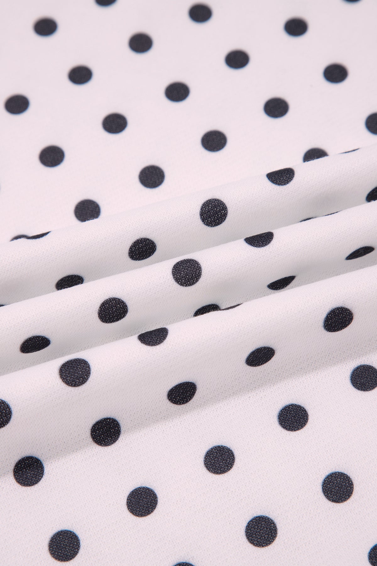 Casual Polka Dot Mock Neck Sweatshirt