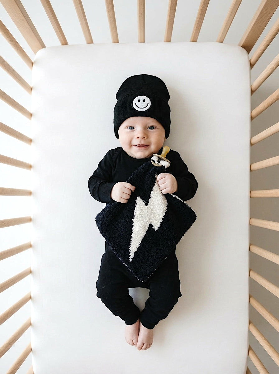 Lightning Bolt Plush Lovey | Black