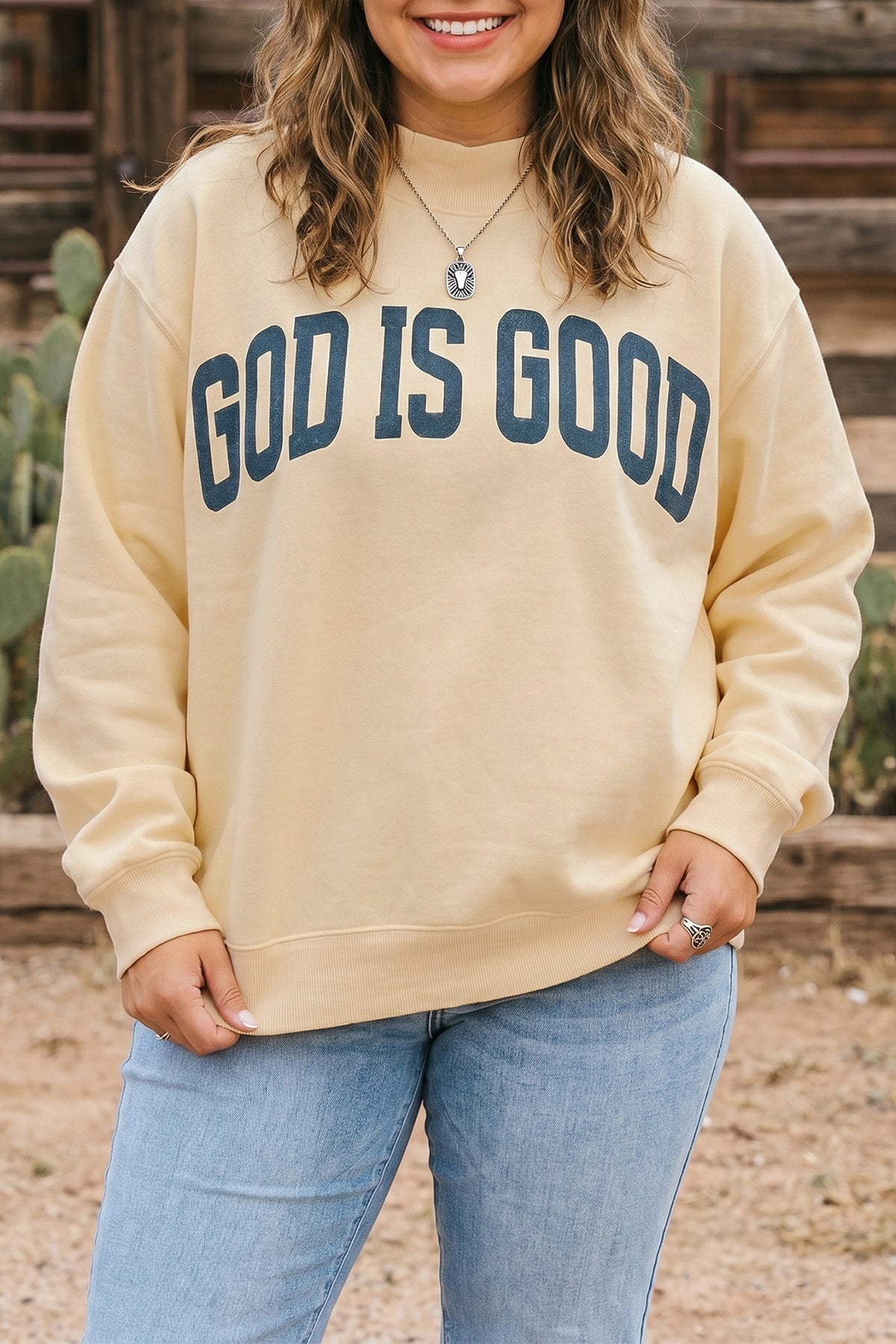 Jesus Long Sleeve Oversized Sweatshirt
