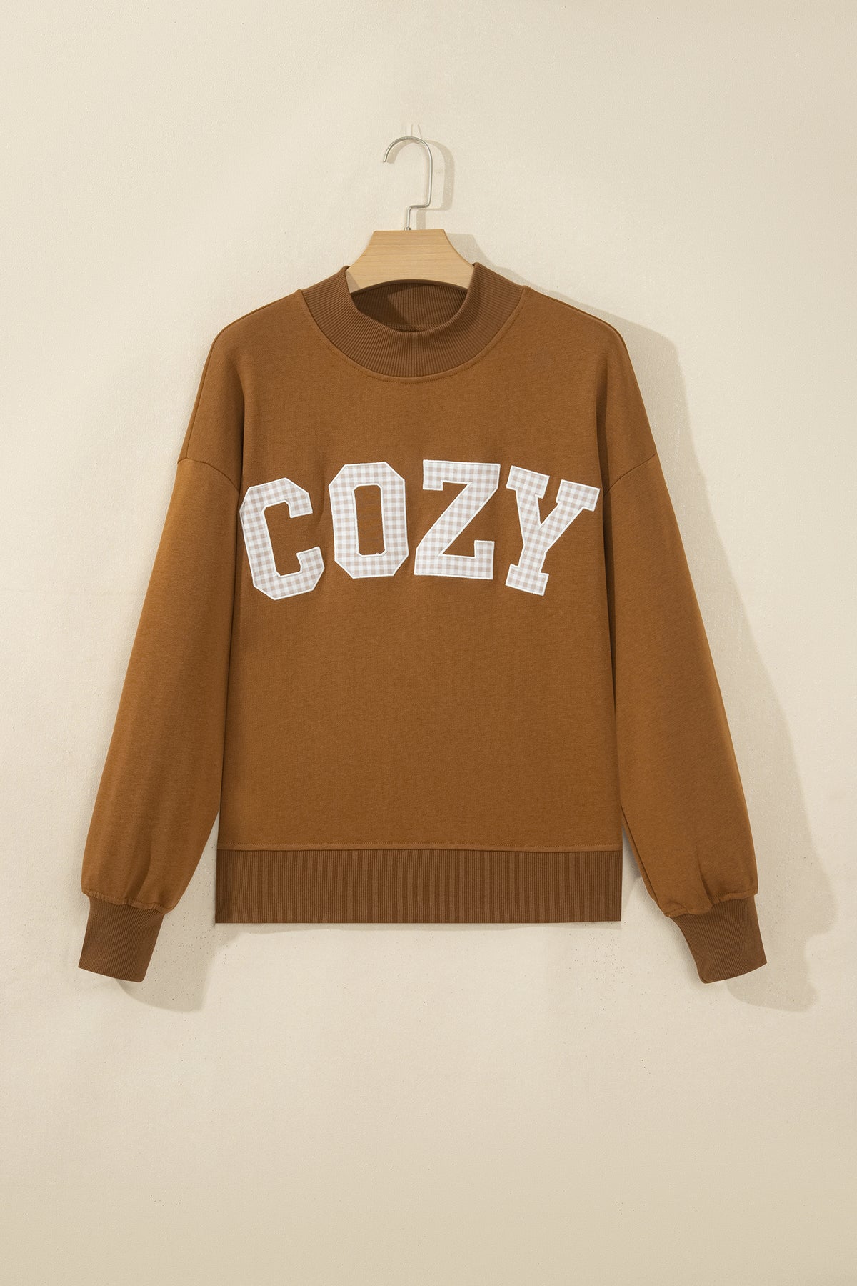Chestnu COZY Embroidered Long Sleeve Sweatshirt