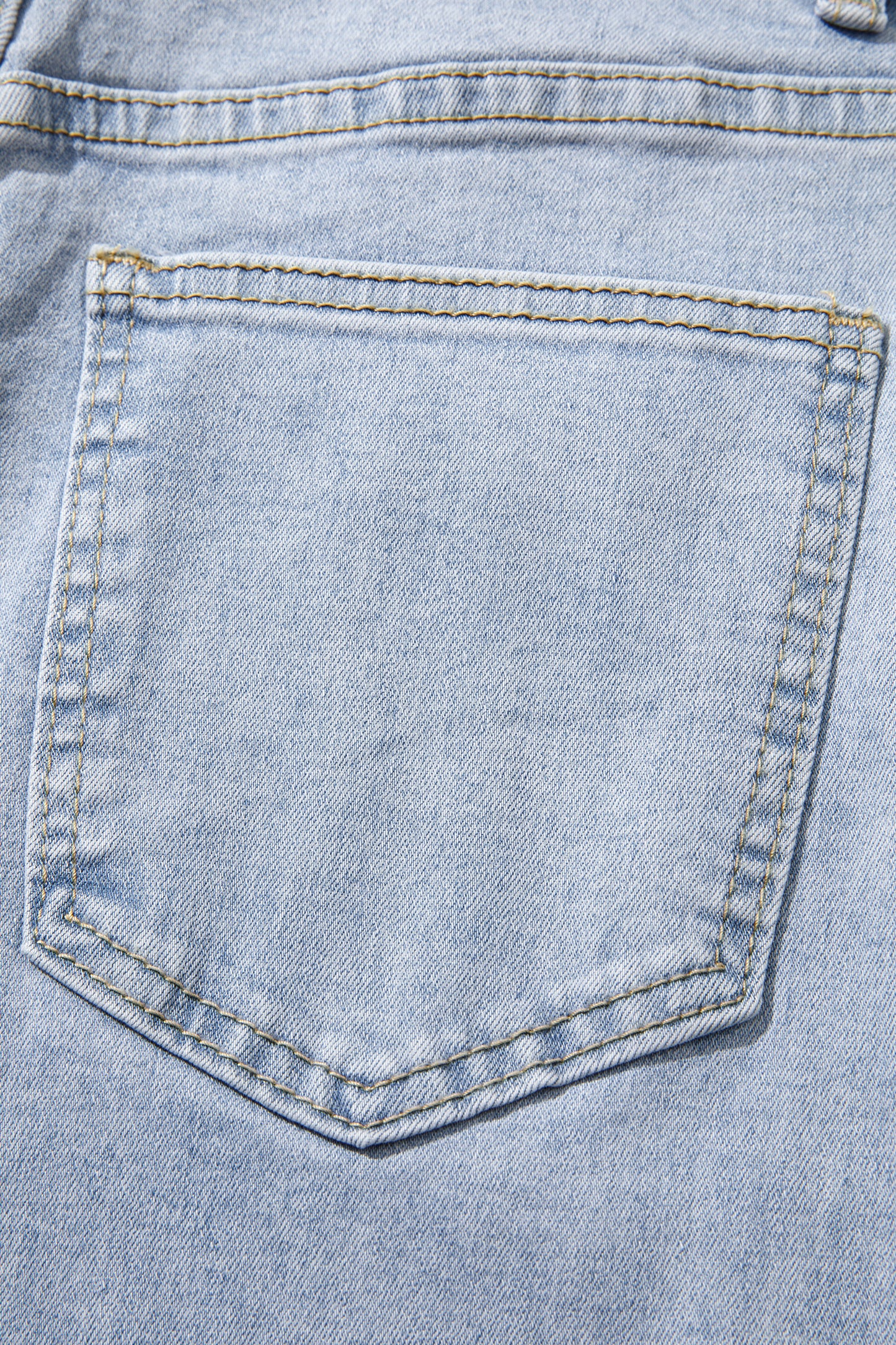 Beau Blue Lace Trim Casual Full-Length Regular Fit Jeans