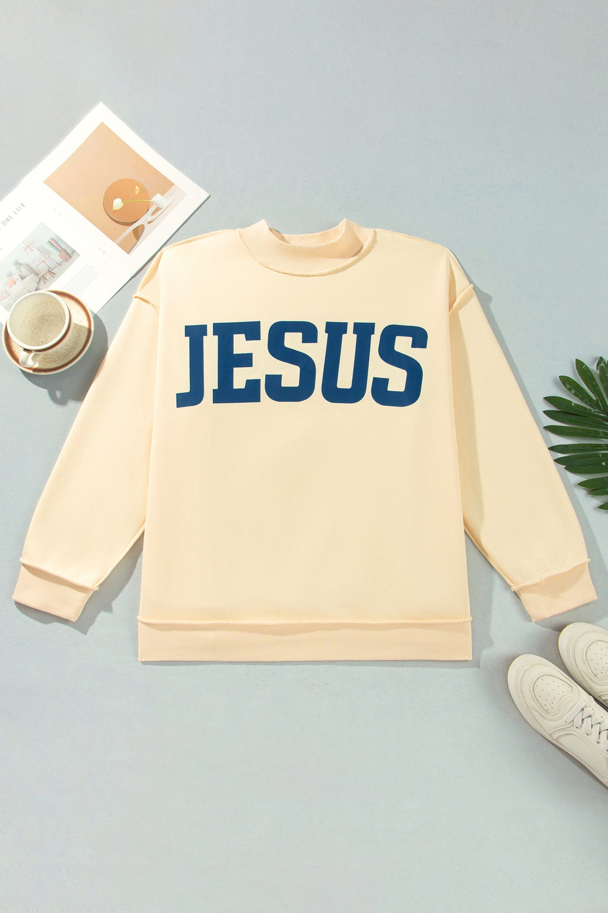 Jesus Long Sleeve Oversized Sweatshirt