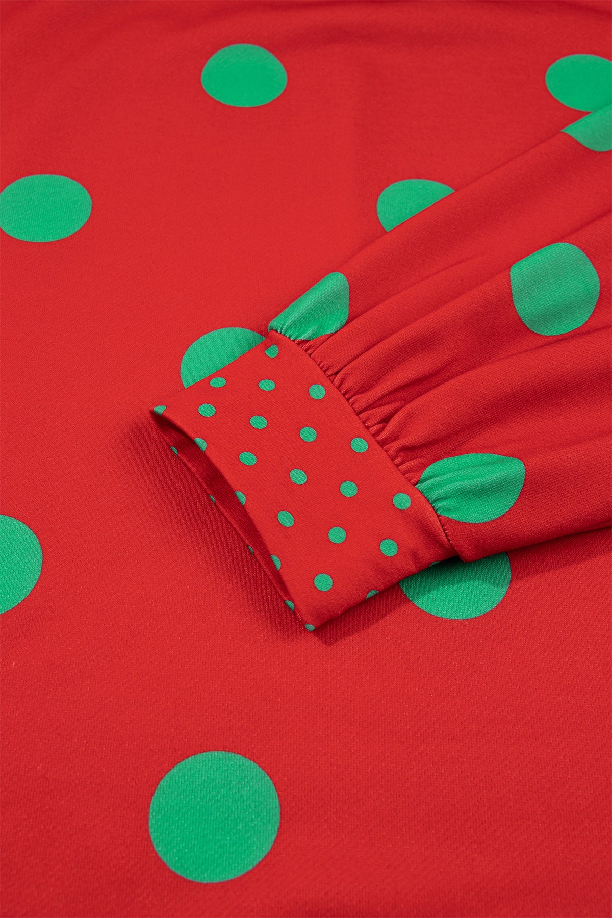 Polka Dot Print Contrast Detail Oversized Sweatshirt