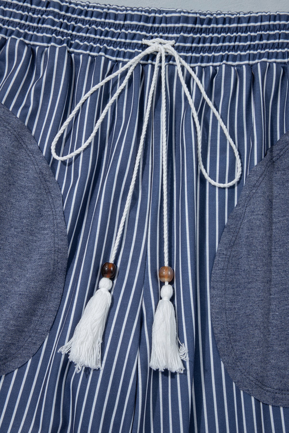 Raw Seam Patchwork Long Sleeve Top Pocket Casual Pants Set