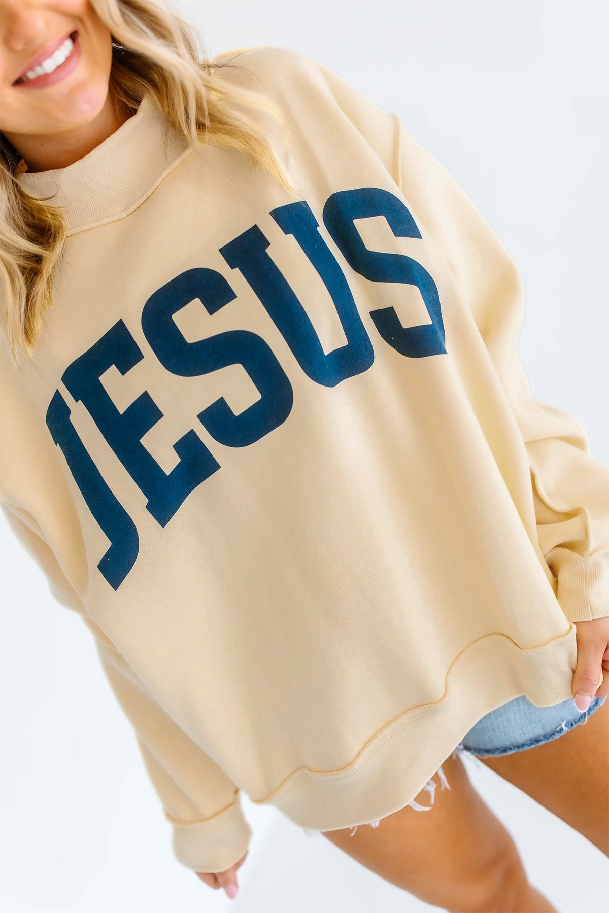 Jesus Long Sleeve Oversized Sweatshirt
