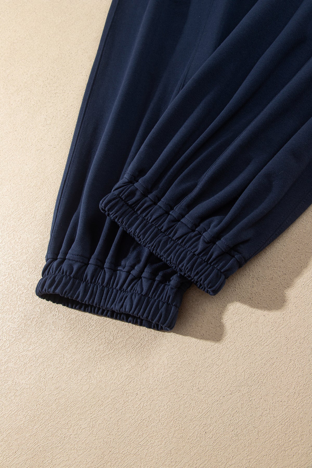 Elastic Waist Drawstring Wide Leg Full Length Pants
