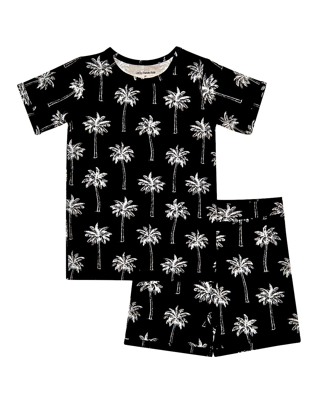 Bamboo Shorts Set | Palm Style Black